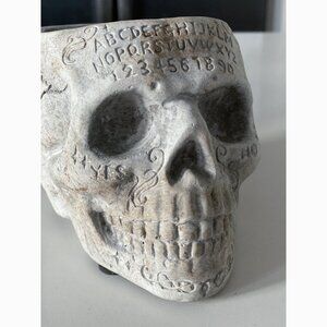 Ouija Cement Skull Decor / Flower Pot / Planter / Vase